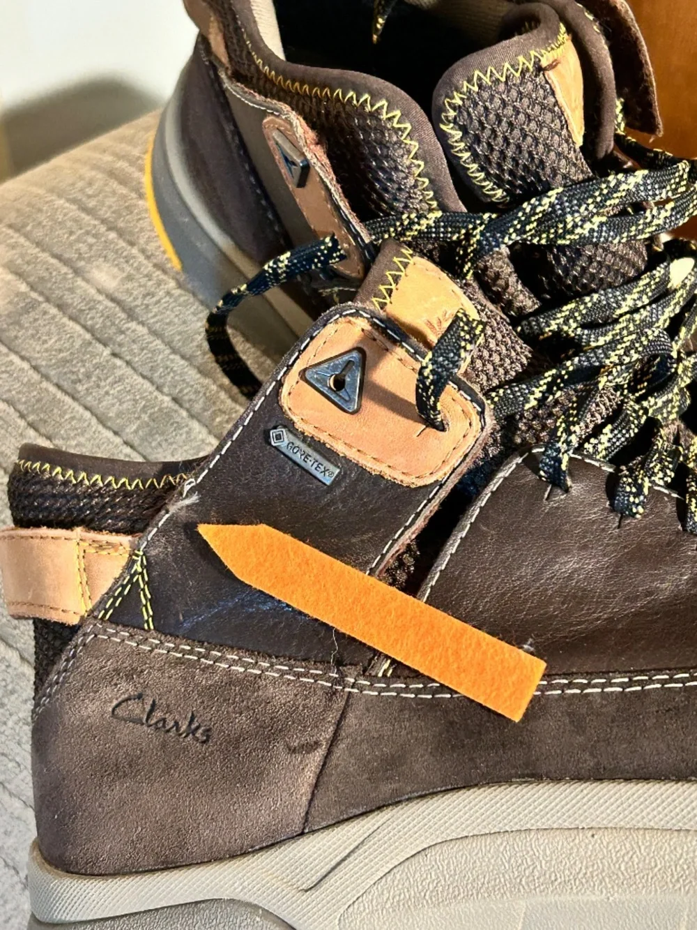 Clarks Trigenic Gore-Tex Brown Lace-Up Hiking Boots Mens US 10 M